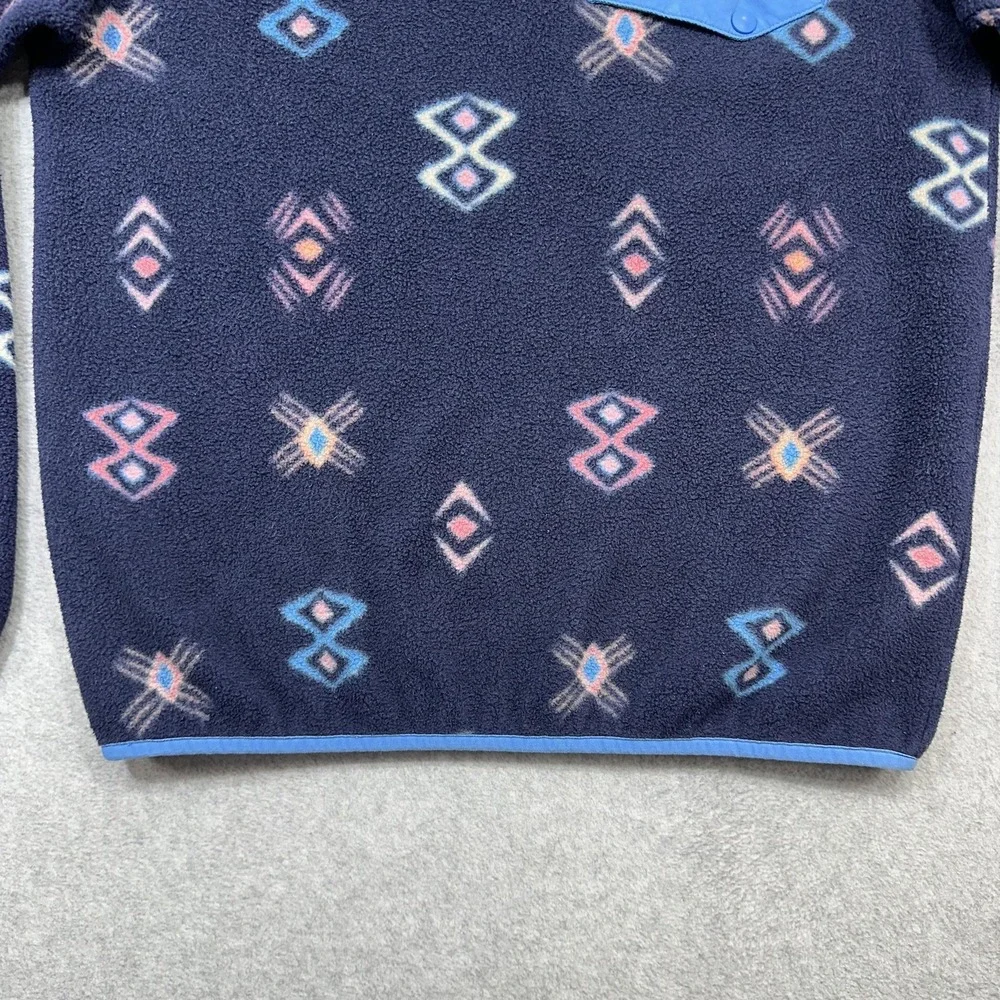 Patagonia Lightweight Synchilla Snap T Pullover Women Small Geometric Aztec SSNE